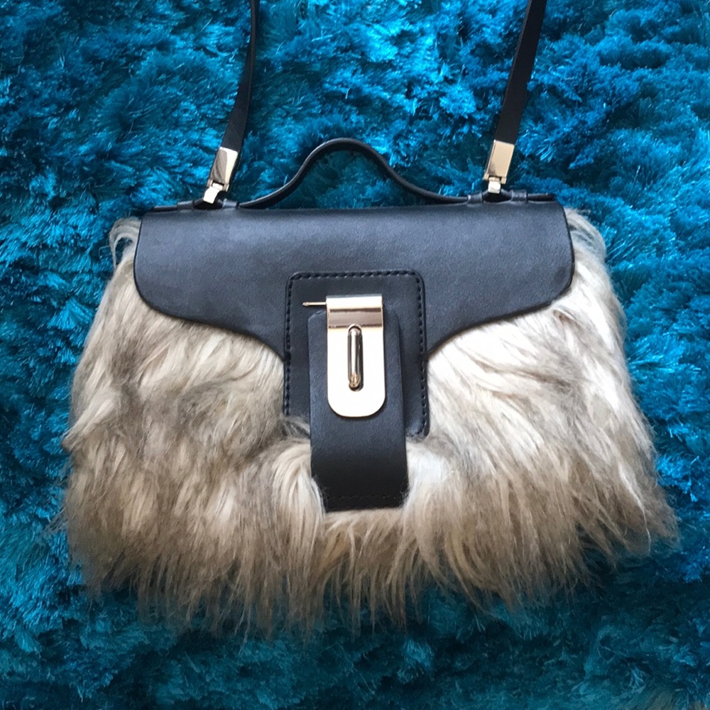 Zara faux fur purse